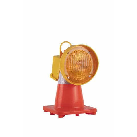 Lampe de chantier pour cônes de signalisation - Jaune