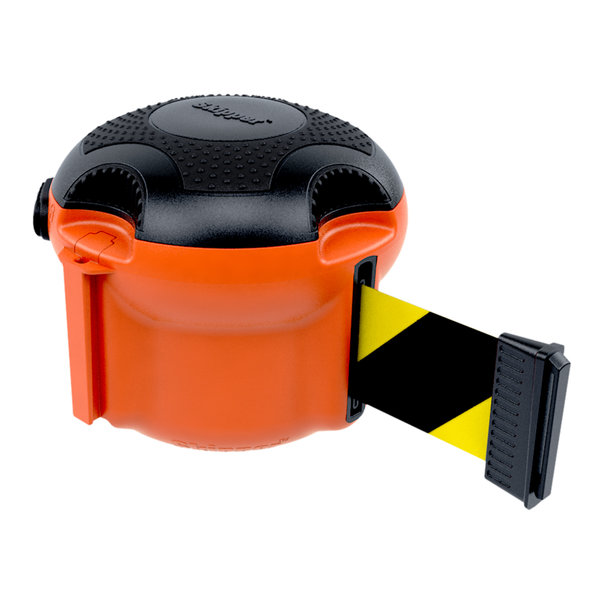  Enrouleur à sangle  SKIPPER XS avec 9 mètres de sangle de signalisation jaune/noir