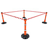 Skipper barrier post kit - 81 m² - red/white - with Skipper barrier posts and -belt units