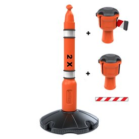  Skipper set of retractable barrier posts - 9 metres