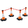 Skipper set of retractable barrier cones - crowd control