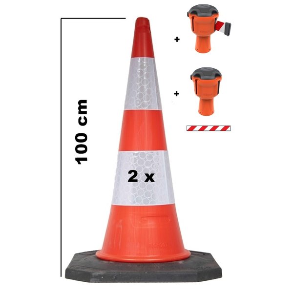 SKIPPER BIG set Skipper retractable barrier cones - crowd control