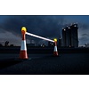 SKIPPER barrier belt unit  with 9 meters red/white reflective tape