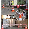 Telescopic barrier with end hooks 100-180 cm - yellow/black