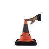 Heavy duty collapsible traffic cone 70 cm with integrated LED