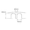 Verkeersdrempel 'SLOWLY' 10 cm zwart