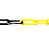 Plastic chain on rail  -Ø 6 mm- 25 m black/yellow