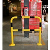 Steel protection barrier with crossbar + base plate 2000 x 1000 mm