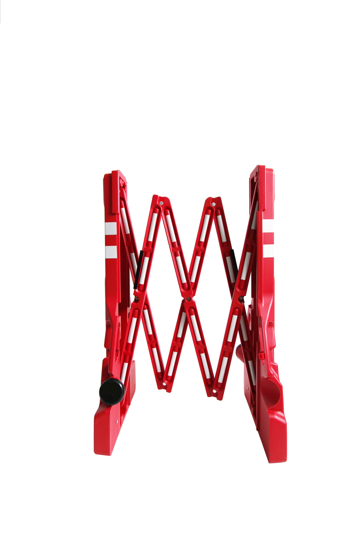Barrière extensible PVC Extenso - rouge/blanc - 2400 x 400 x 1000 mm