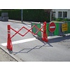 Foldable barrier plastic Extenso - red/white - 2400 x 400 x 1000 mm