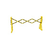 Foldable barrier plastic Extenso - yellow/black - 2400 x 400 x 1000 mm