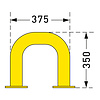 arceau de protection 350 x 375 mm - galvanisé à chaud et thermolaqué - jaune