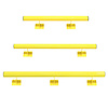 butoir de protection cylindrique - Ø 76 - 1000 x 200 x 160 mm - thermolaqué - jaune