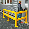rambarde magasin XL-line - 1000 mm - poteau d'angle - thermolaqué - jaune