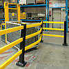 magazijn railing HYBRID - hoekpaal - thermisch verzinkt en gepoedercoat - zwart
