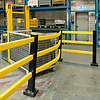 magazijn railing HYBRID - eind/begin paal - gepoedercoat - zwart