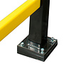 magazijn railing HYBRID - eind/beginpaal - thermisch verzinkt en gepoedercoat - zwart