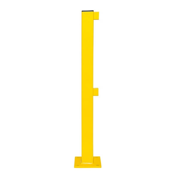 BLACK BULL magazijn railing S-LINE - begin/eindpaal - thermisch verzinkt en gepoedercoat - geel