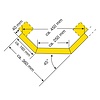 glissière pare-chocs - angle extérieur - thermolaqué - jaune