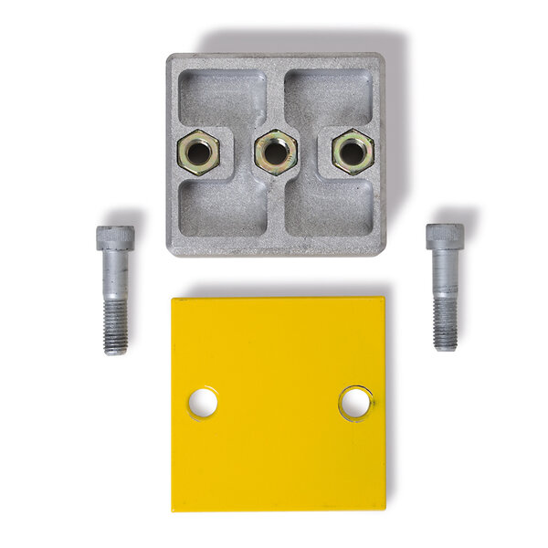  glissière - élément d'extension planches  - galvanisé à chaud et thermolaqué - jaune