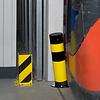 poteau de protection SWING - Ø159 x 665 mm - galvanisé à chaud et thermolaqué - jaune/noir
