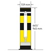 poteau de protection SWING - Ø159 x 665 mm - galvanisé à chaud et thermolaqué - jaune/noir