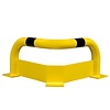 hoekbeschermbeugel met onderrijbeveiliging - 350 x 600 x 600 - gepoedercoat - geel/zwart