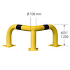 arceau de protection d'angle XL - 1200 x 900 x 900 - thermolaqué - jaune/noir