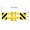 protection de rayonnage (A) - 900/1300 x 465 x 160 mm - noir/jaune