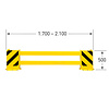 protecteur de rayonnage et angles (B) - 1700/2100 x 500 x 190 mm - noir/jaune
