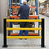 barrière de protection HYBRID - fixe - 1000 x 1100 mm - noir/jaune