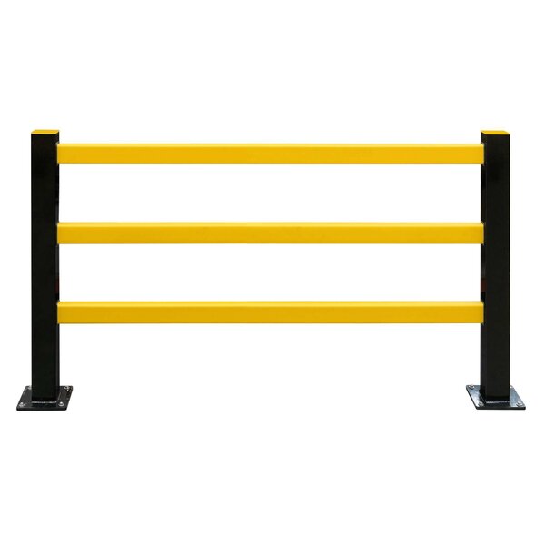 BLACK BULL barrière de protection HYBRID - fixe - 1000 x 1600 mm - noir/jaune