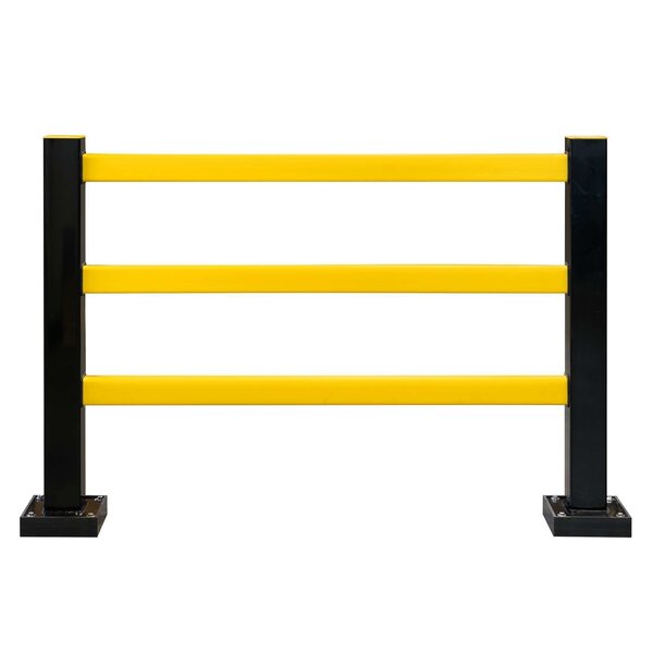 BLACK BULL barrière de protection HYBRID - flexible - 1040 x 1100 mm - noir/jaune