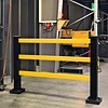 barrière de protection HYBRID - flexible - 1040 x 1100 mm - noir/jaune