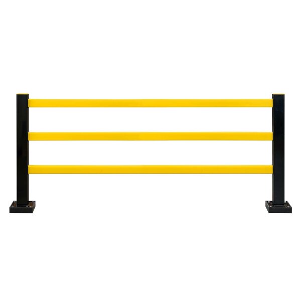 BLACK BULL barrière de protection HYBRID - flexible - 1040 x 2100 mm - noir/jaune