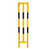 protection de tuyaux 180° - 1500 x 350 x 300 mm - montage au sol - galvanisé à chaud et thermolaqué - jaune/noir