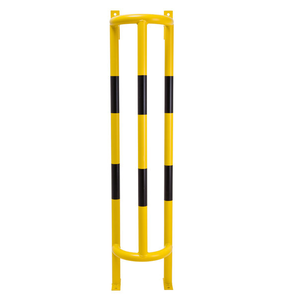 MORION protection de tuyaux 180° - 1500 x 350 x 300 mm - montage au sol - galvanisé à chaud et thermolaqué - jaune/noir