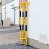 protection de tuyaux 180° - 1500 x 350 x 300 mm - montage au sol - galvanisé à chaud et thermolaqué - jaune/noir