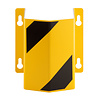 protection de tuyau 180° - 300 x 292 x 230 mm - galvanisé à chaud et thermolaqué - jaune/noir