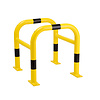 protection de pilier 600 x 520 x 520 mm - galvanisé à chaud et thermolaqué - jaune/noir