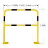 arceau de protection SMALL - 1000  x 1000 x 40 mm - 1.5 mm - noir/jaune
