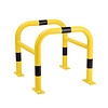 protection de pilier 600 x 620 x 620 mm - thermolaqué - jaune/noir