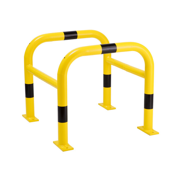 MORION protection de pilier 600 x 720 x 720 mm - galvanisé à chaud et thermolaqué - jaune/noir