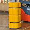 protection de pilier en plastique - 1100 x 450/550 x 450/550 mm - jaune