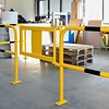 arceau de protection Ø 60 mm avec portillon pneumatique - jaune/noir