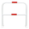 arceau de protection Ø60 mm - 1000 x 1000 - platines - thermolaqué - blanc/rouge