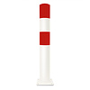 rampaal Ø 159mm (L) op voetplaat - thermisch verzinkt en gepoedercoat -wit/rood