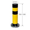 poteau de protection SWING ROTA - Ø159 x 1000 mm - thermolaqué - jaune/noir