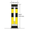 poteau de protection SWING - Ø159 x 965 mm - galvanisé à chaud et thermolaqué - jaune/noir