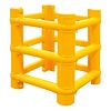 protection de pilier en plastique ECO  - 1000 x 770 x 770 mm - jaune